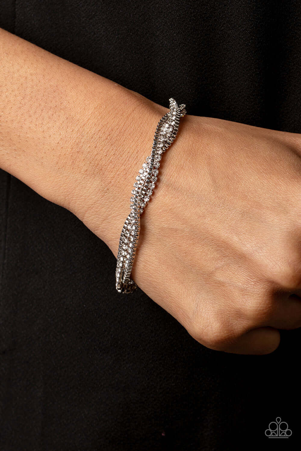 Paparazzi Accessories ❋Box Office Bling - White Bracelet❋ Flat Rate Ship $4.50❋ - Image #2