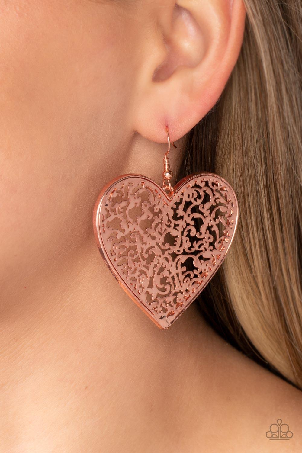 Paparazzi Accessories ❋Fairest in the Land - Copper Earrings❋ Flat Rate Ship $4.50❋ - Image #2
