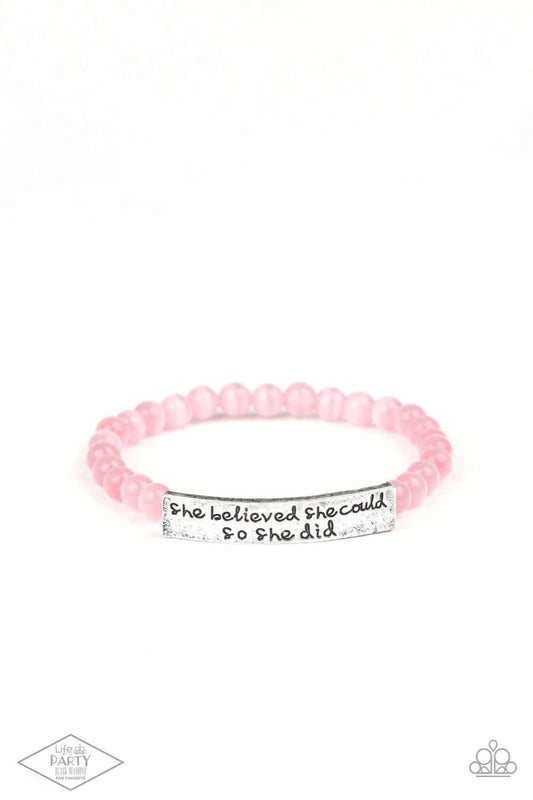 Paparazzi Accessories ✽ So She Did - Pink Bracelet ✽ Flat Rate Ship $4.50✽ - Image #1