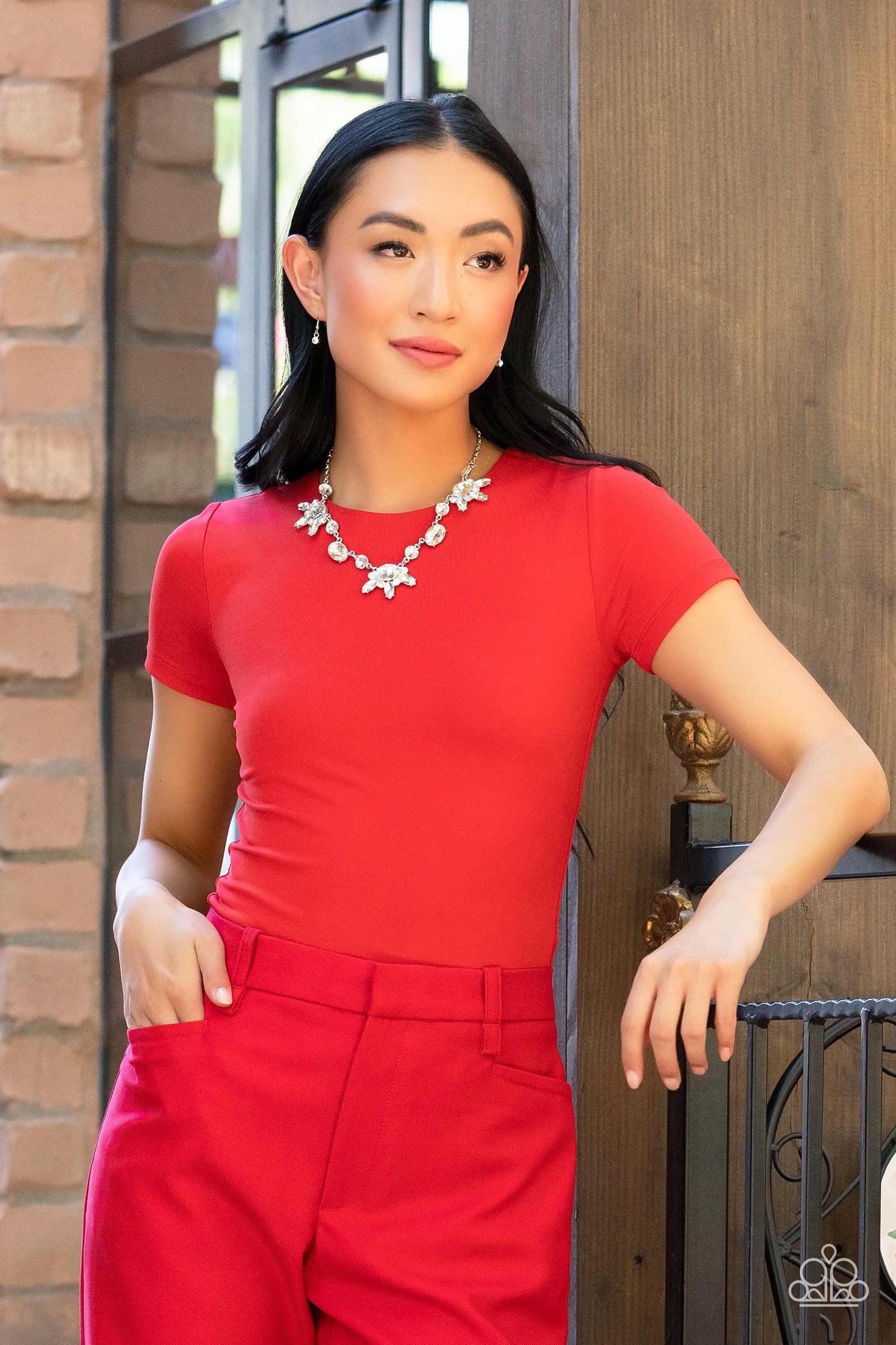 Paparazzi Accessories ❋GLOW-trotting Twinkle - White Necklace❋ Flat Rate Ship $4.50❋ - Image #4