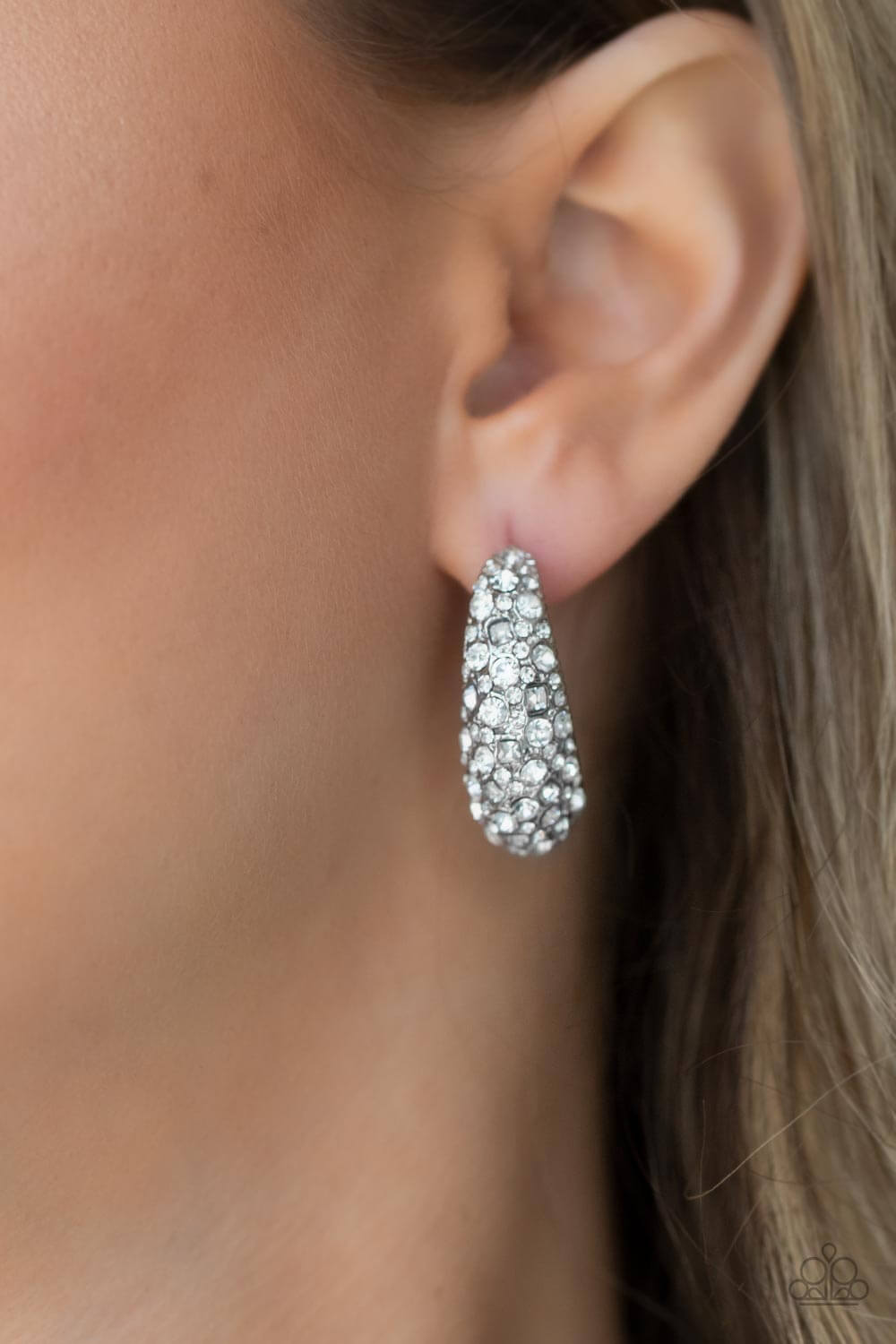Paparazzi Accessories ❋Glamorously Glimmering - White Earrings❋ Flat Rate Ship $4.50❋ - Image #2