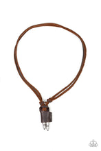 Load image into Gallery viewer, brought✽to✽you✽by✽blingflingbykat✽dodge-a-bullet-brown-mens necklace✽paparazzi-accessories

