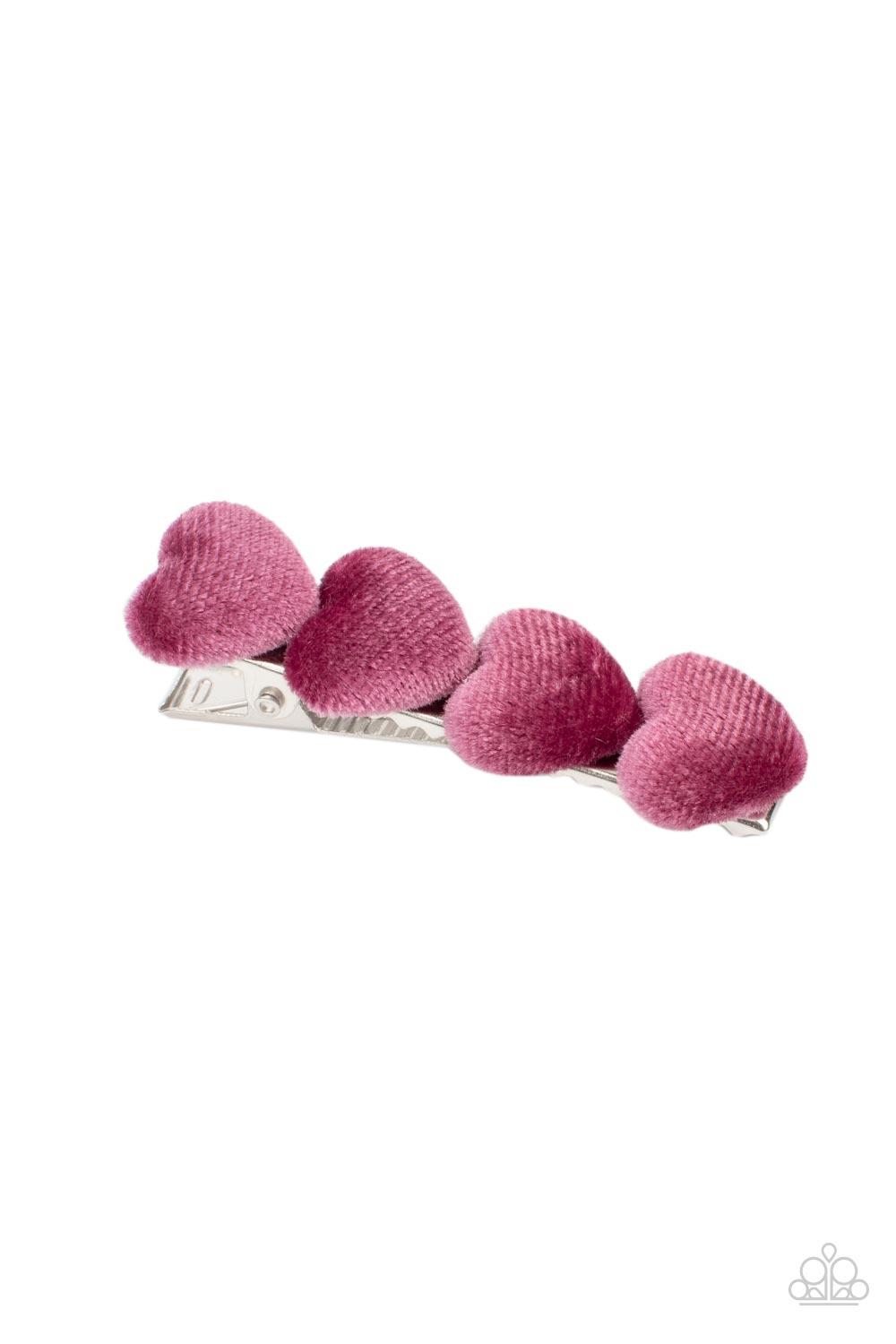 Paparazzi Accessories ❋Velvet Valentine - Pink Hair Clip❋ Flat Rate Ship $4.50❋ - Image #2