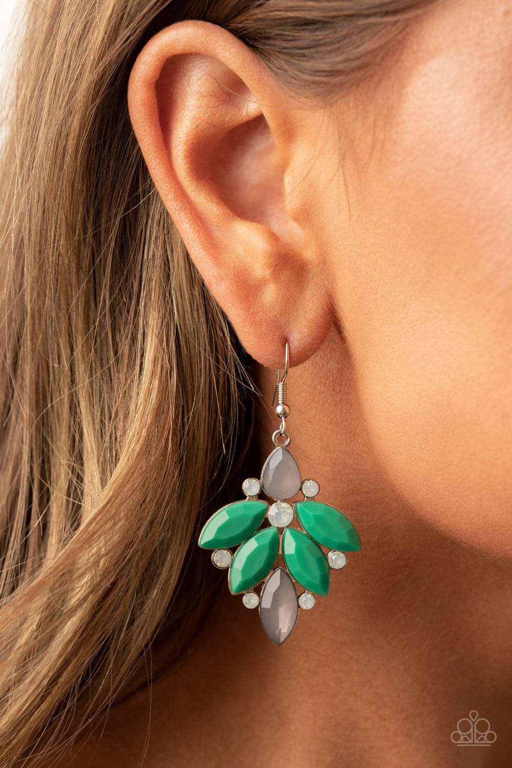 Paparazzi Accessories ❋Fantasy Flair - Green Earrings❋ Flat Rate Ship $4.50❋ - Image #2