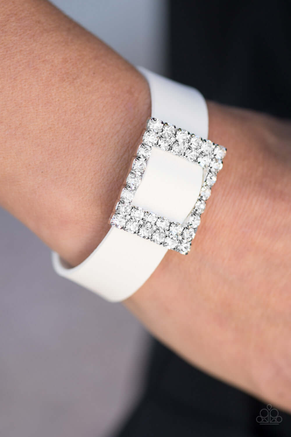 Paparazzi Accessories ✽ Diamond Diva - White Bracelet✽Flat Rate Ship $4.50✽ - Image #2