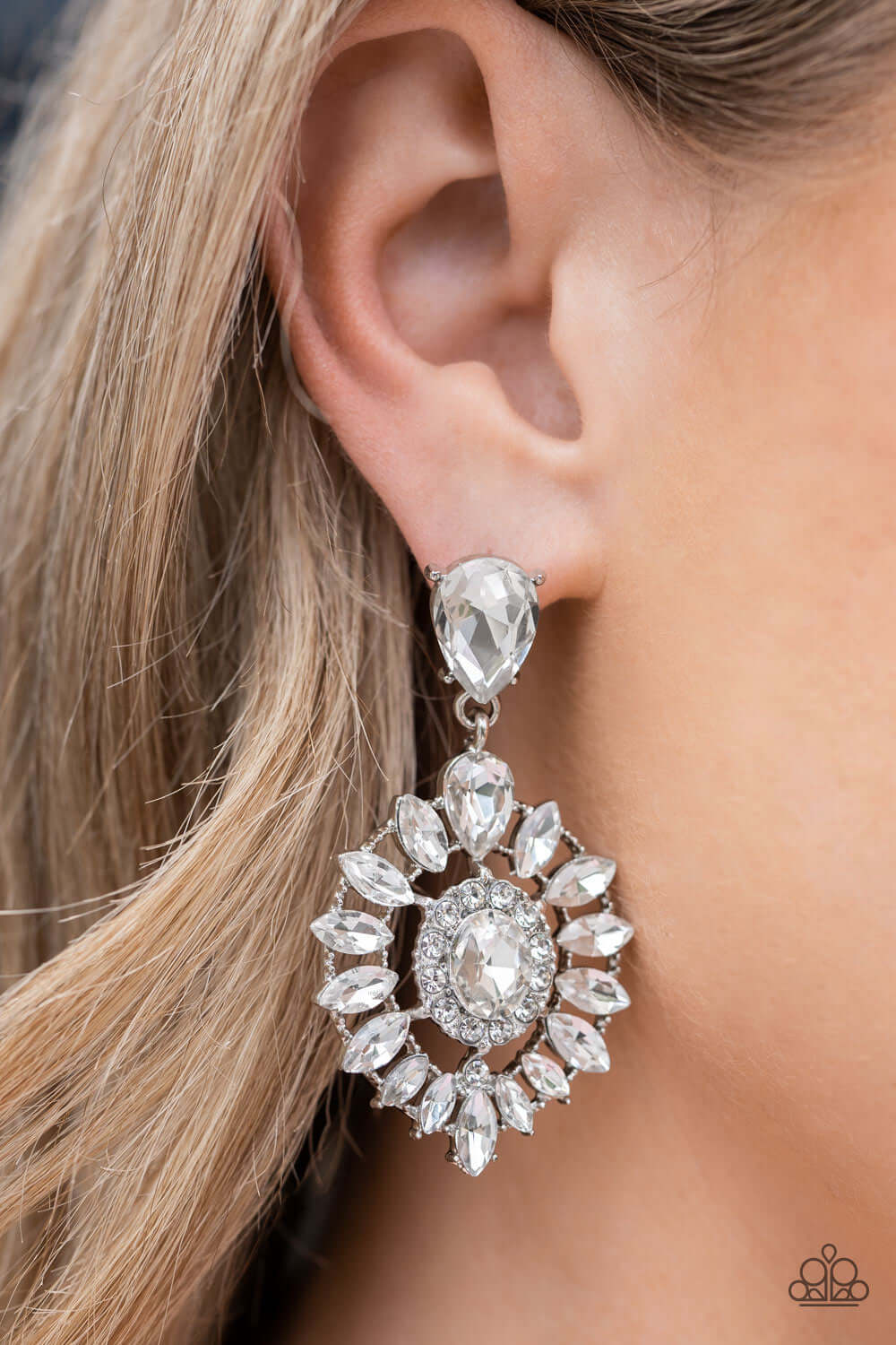 Paparazzi Accessories ❋My Good LUXE Charm - White Post Earrings❋ Flat Rate Ship $4.50❋ - Image #2