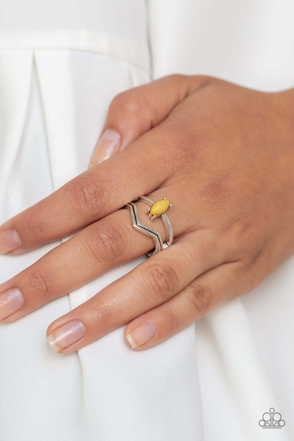 Paparazzi Accessories ✽ Panama Peak - Yellow Ring✽Flat Rate Ship $4.50✽ - Image #2