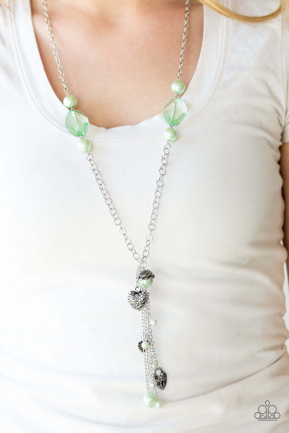 Paparazzi Accessories ✽ Heart-Stopping Harmony - Green Necklace✽Flat Rate Ship $4.50✽ - Image #2