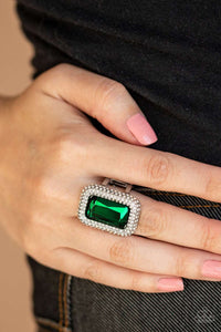 Paparazzi Accessories ✽ A Grand STATEMENT-MAKER - Green Ring✽Flat Rate Ship $4.50✽
