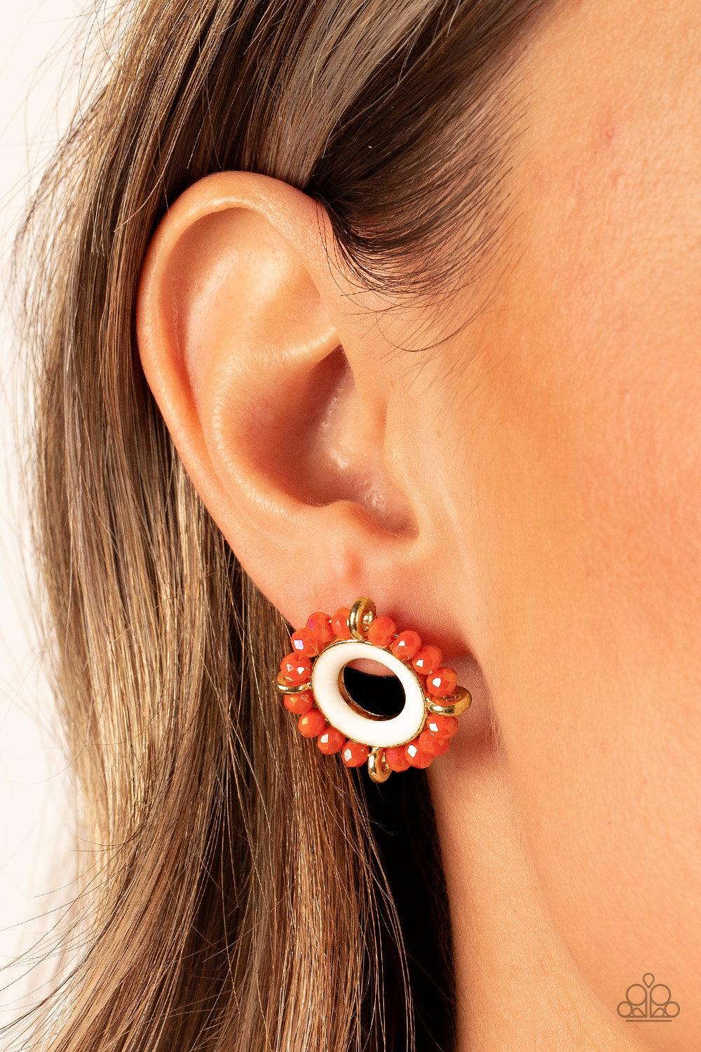 Paparazzi Accessories ❋Nautical Notion - Orange Post Earrings❋ Flat Rate Ship $4.50❋ - Image #2
