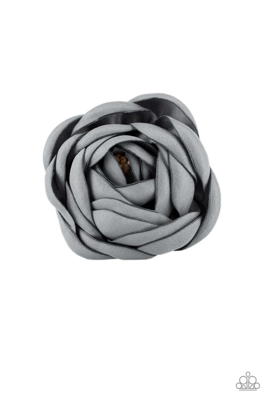 brought✽to✽you✽by✽blingflingbykat✽rose-romance-silver-hair clip✽paparazzi-accessories