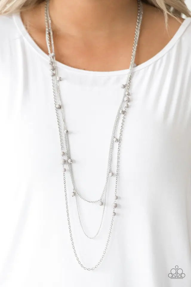 Paparazzi Accessories ✽Laying The Groundwork - Silver Necklace✽Flat Rate Ship $4.50✽ - Image #2