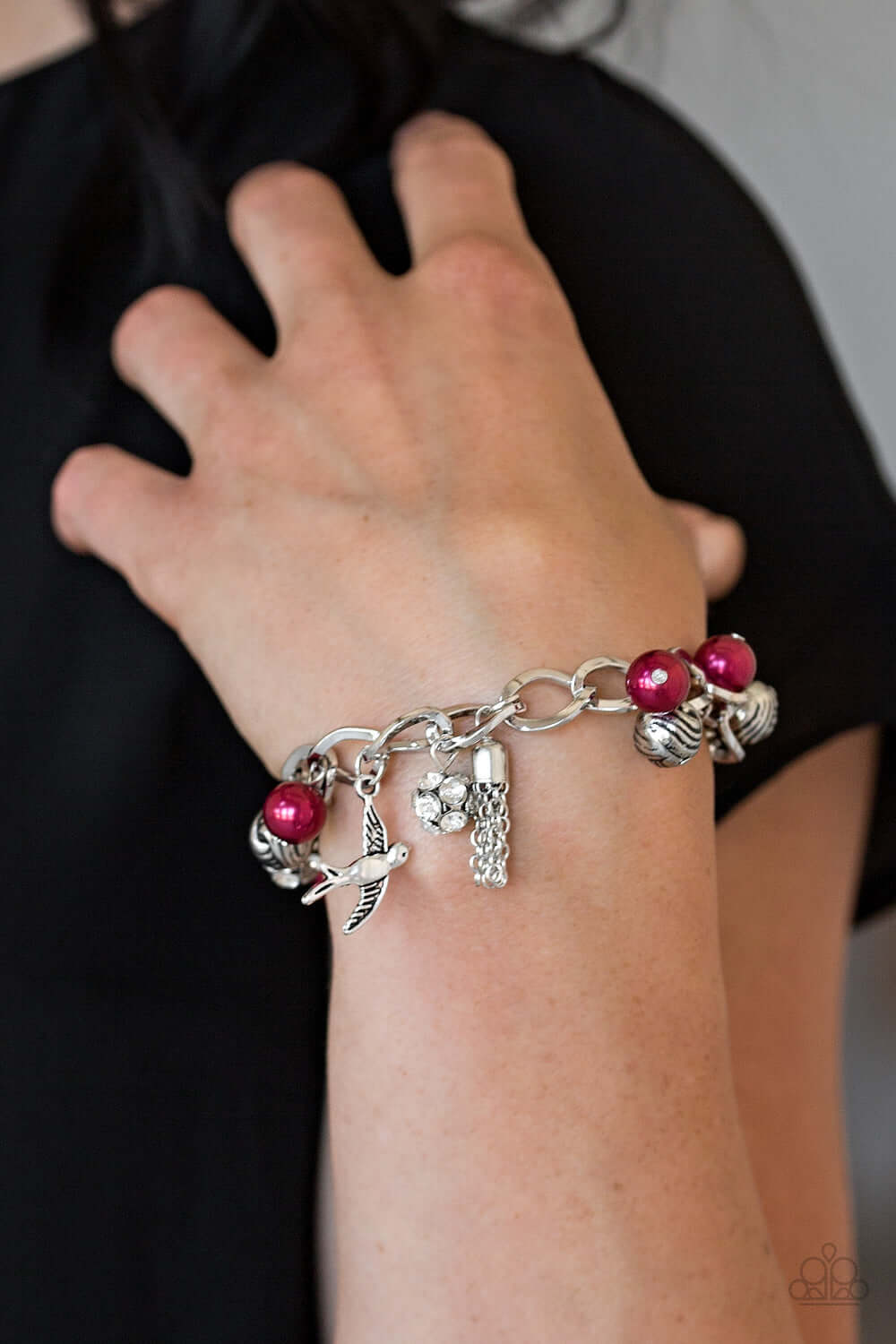 Paparazzi Accessories ✽ Lady Love Dove - Red Bracelet✽Flat Rate Ship $4.50✽ - Image #2