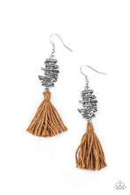 Load image into Gallery viewer, brought✽to✽you✽by✽blingflingbykat✽tiki-tassel-brown-earrings✽paparazzi-accessories
