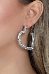 Paparazzi Accessories ❋AMORE to Love - White Heart Earrings❋ Flat Rate Ship $4.50❋ - Image #2