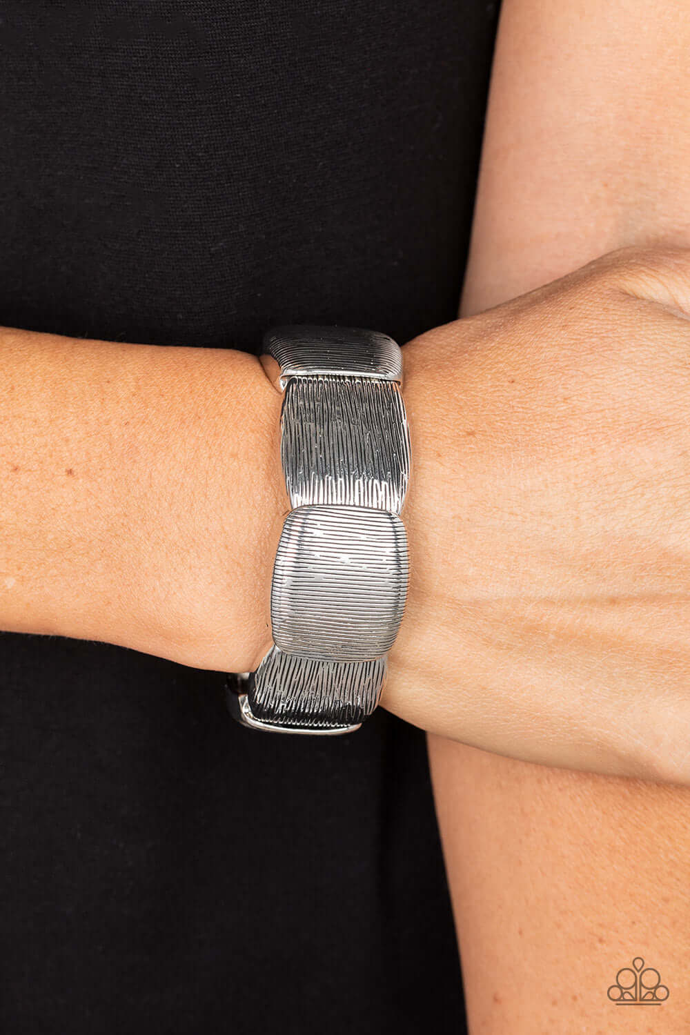 Paparazzi Accessories ❋Prairie Block Party - Silver Bracelet❋ Flat Rate Ship $4.50❋ - Image #2