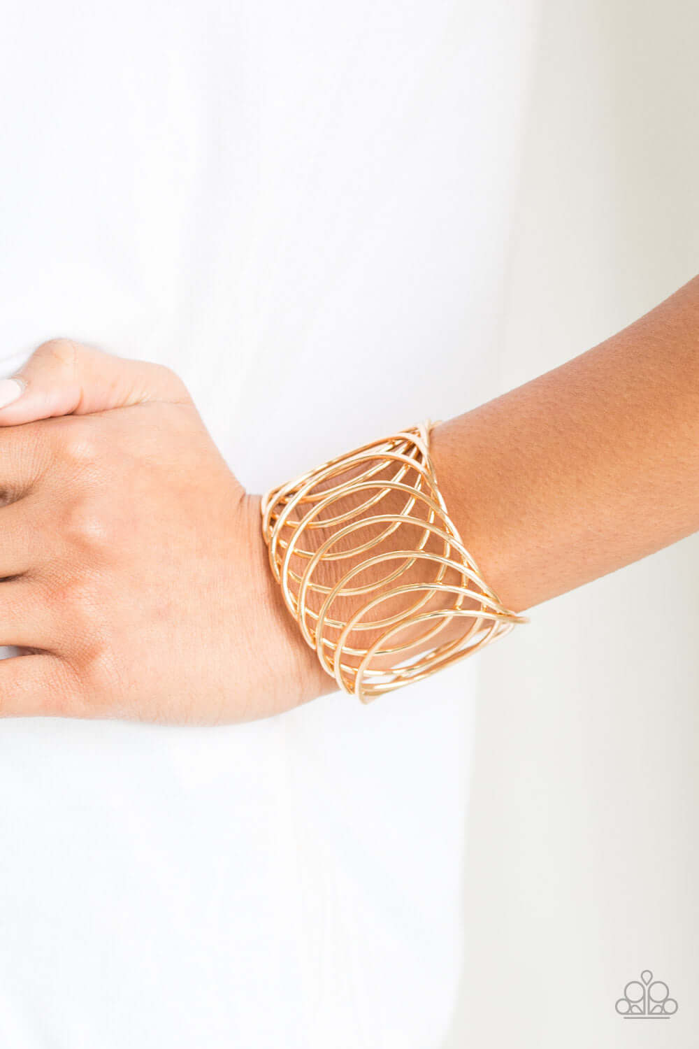 Paparazzi Accessories ✽ Dizzyingly Diva - Gold Bracelet✽Flat Rate Ship $4.50✽ - Image #2