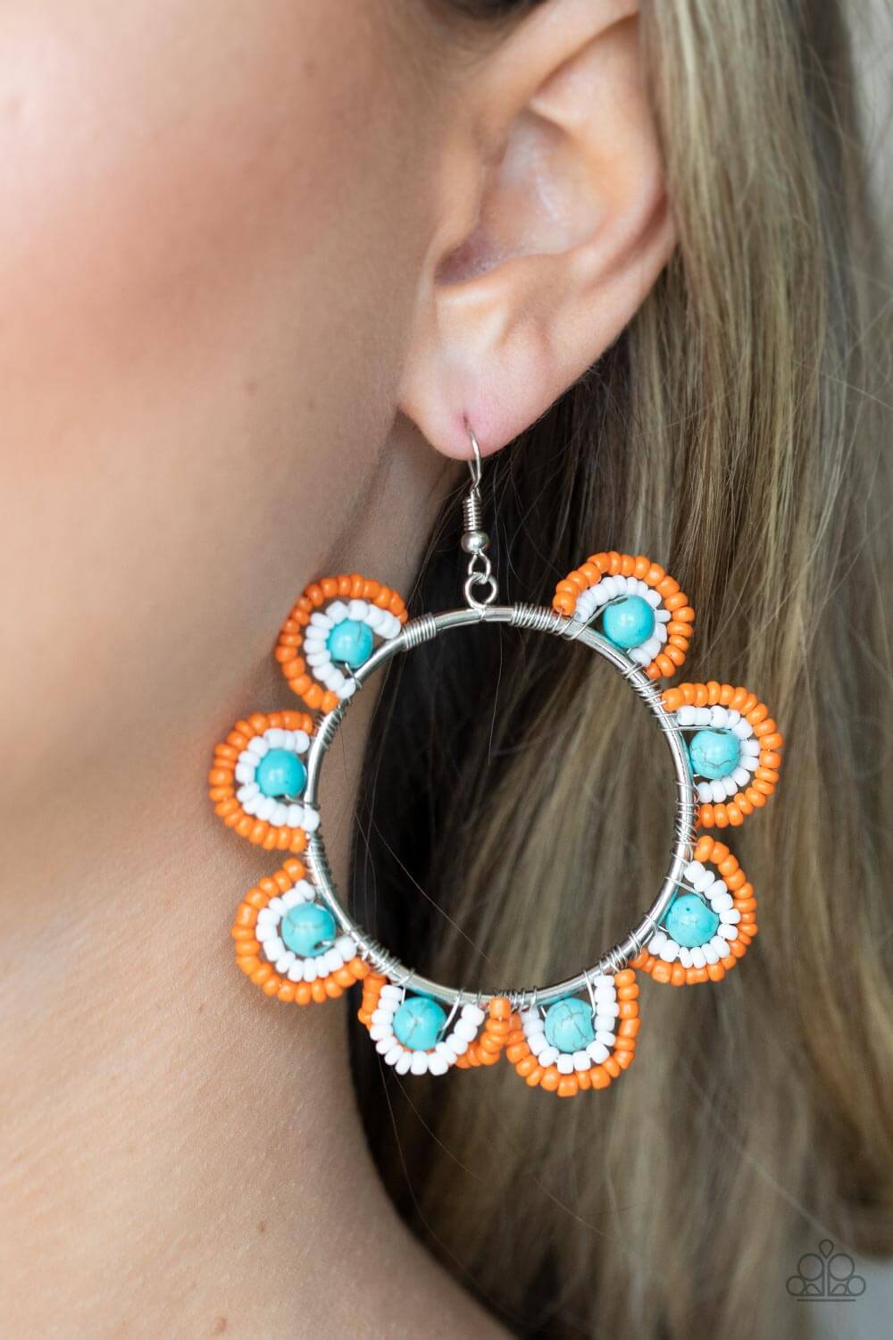 Paparazzi Accessories ❋Groovy Gardens - Blue Earrings❋ Flat Rate Ship $4.50❋ - Image #2