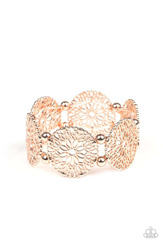 brought✽to✽you✽by✽blingflingbykata-good-mandala-is-hard-to-find-rose-gold✽paparazzi-accessories