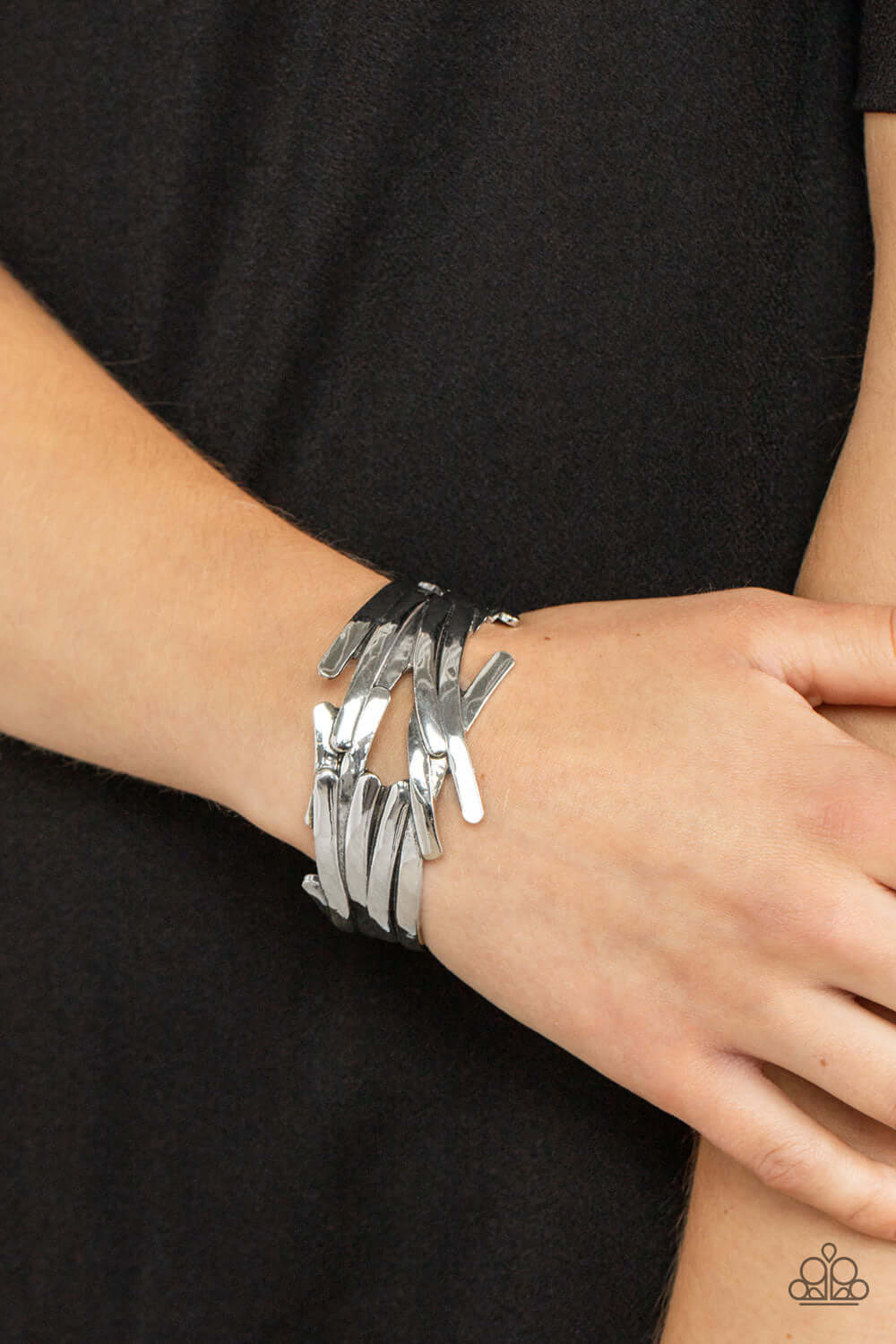 Paparazzi Accessories ❋Stockpiled Style - Silver Bracelet❋ Flat Rate Ship $4.50❋ - Image #2