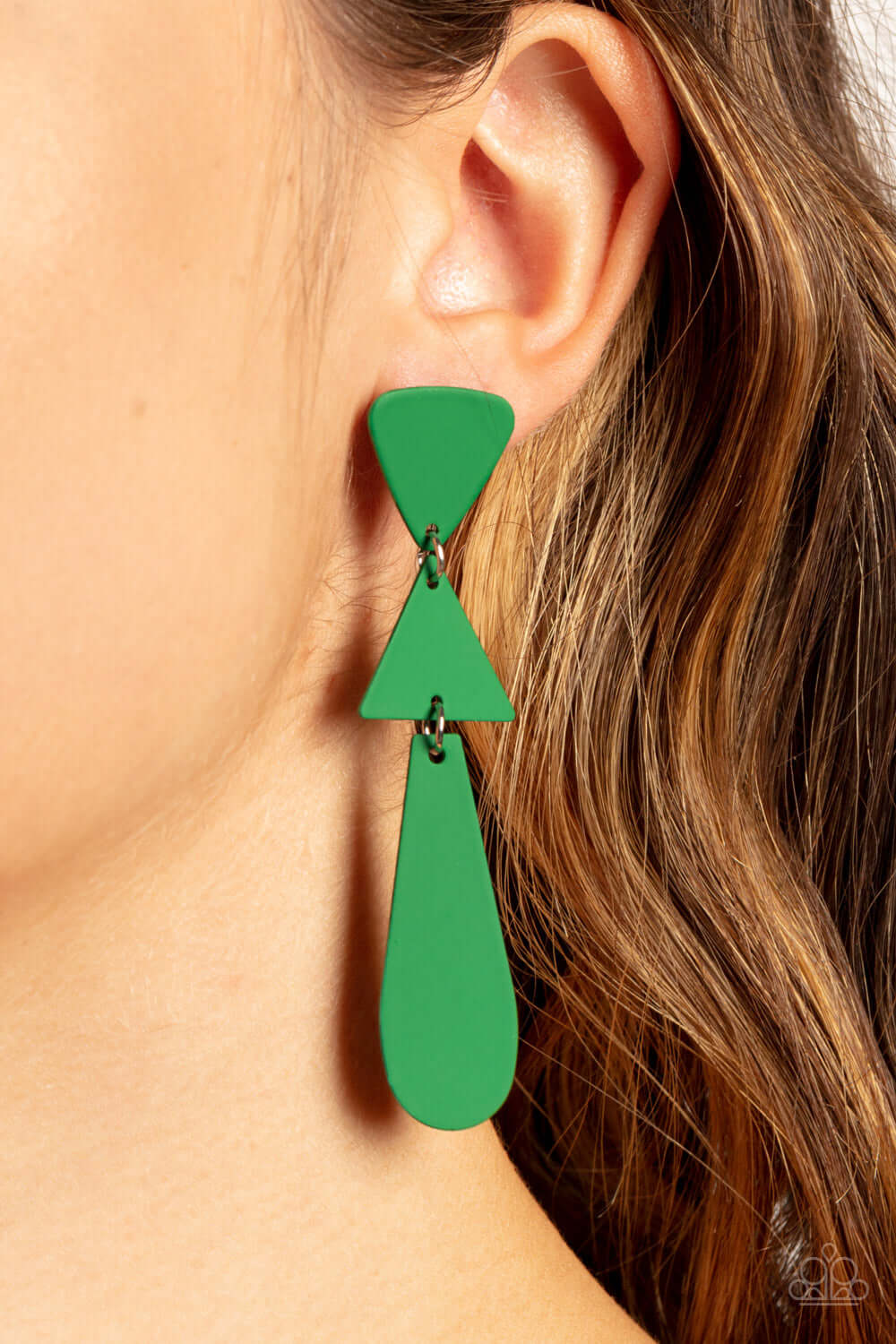 Paparazzi Accessories ❋Retro Redux - Green Post Earrings❋ Flat Rate Ship $4.50❋ - Image #2
