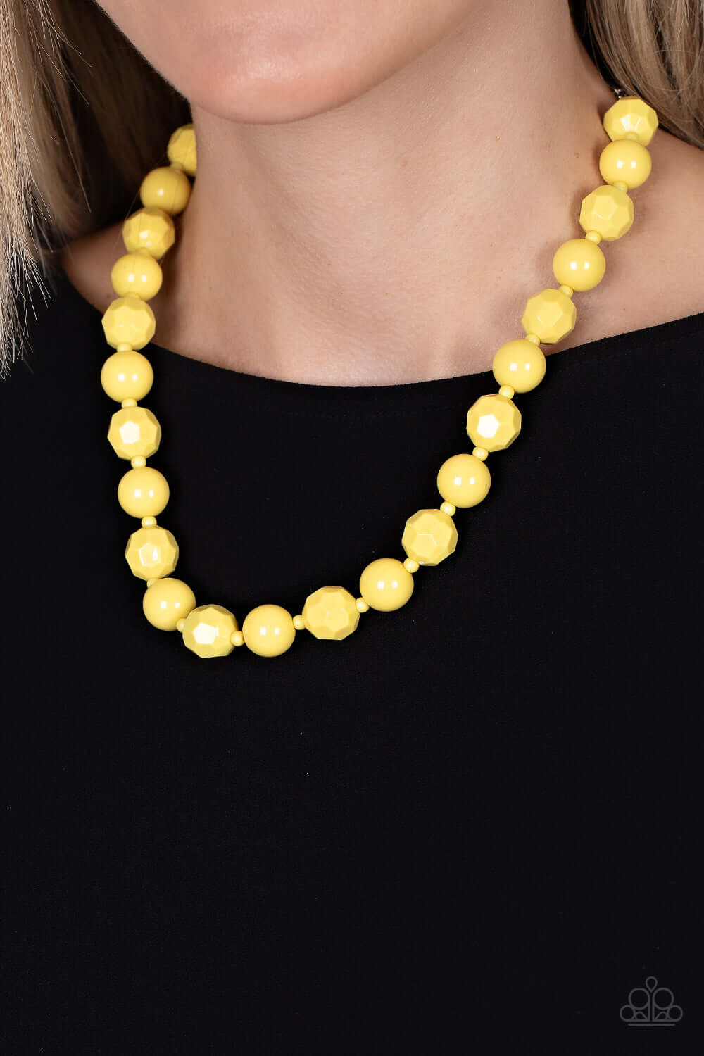 Paparazzi Accessories ❋â€‹Popping Promenade - Yellow Necklace❋ Flat Rate Ship $4.50❋ - Image #2
