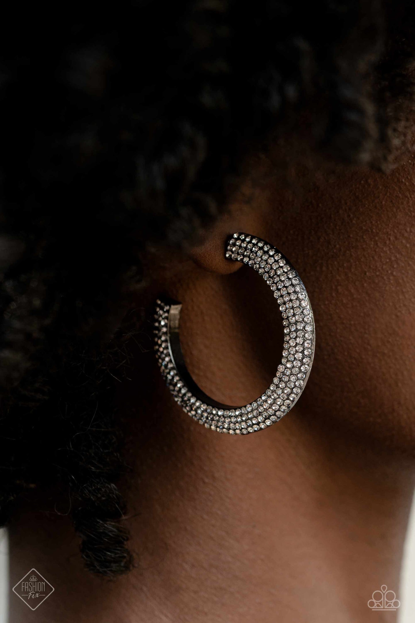 Paparazzi Accessories ❋Dazzling Dynamo - Black Earrings❋ Flat Rate Ship $4.50❋ - Image #2