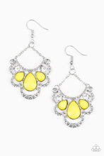 Load image into Gallery viewer, brought✽to✽you✽by✽blingflingbykat✽caribbean-royalty-yellow-earrings✽paparazzi-accessories
