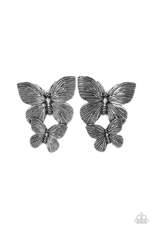 brought-to-you-by-blingflingbykat-blushing-butterflies-silver-post earrings-paparazzi-accessories-