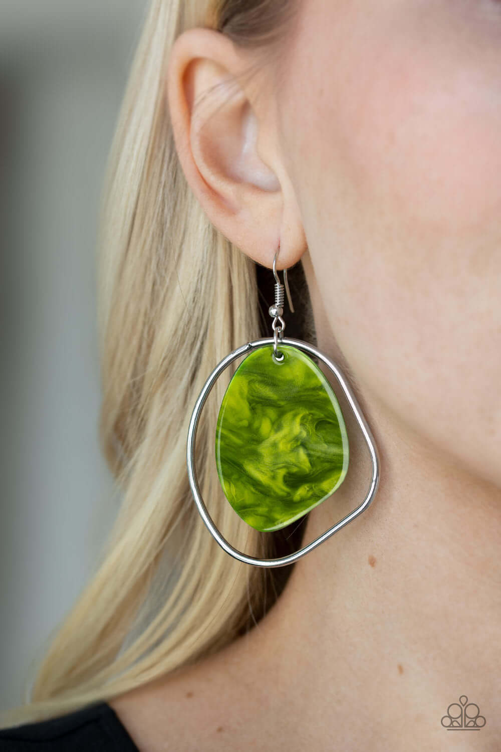 Paparazzi Accessories ✽ HAUTE Toddy - Green Earrings✽Flat Rate Ship $4.50✽ - Image #2