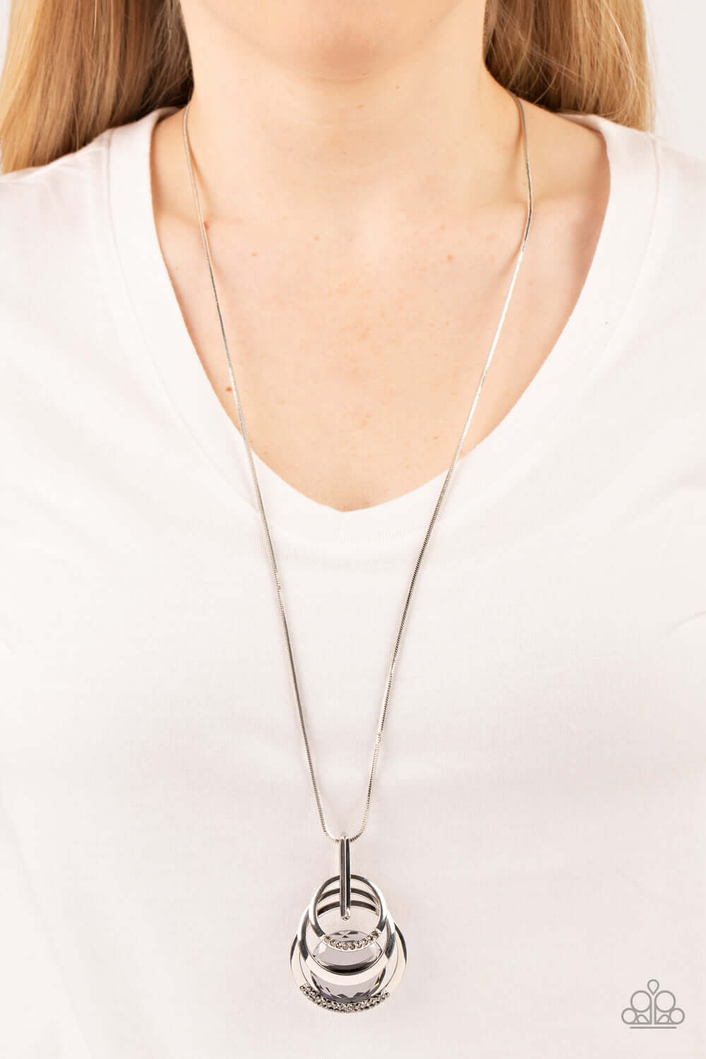 Paparazzi Accessories ❋Spun Sparkle - Silver Necklace❋ Flat Rate Ship $4.50❋ - Image #3