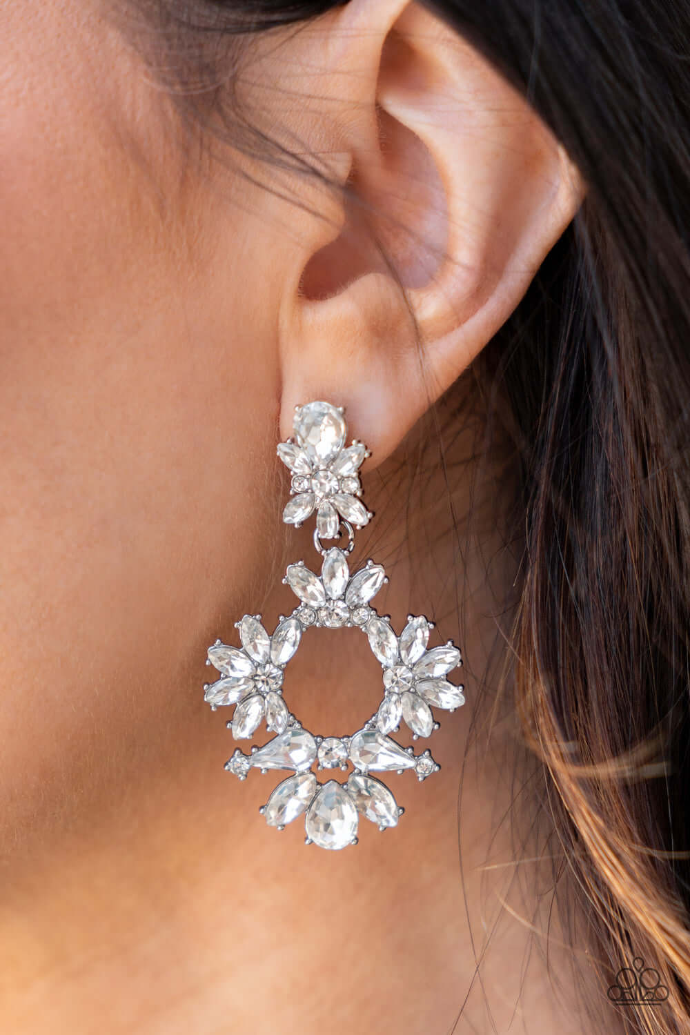 Paparazzi Accessories ❋Leave them Speechless - White Post Earrings❋ Flat Rate Ship $4.50❋ - Image #2