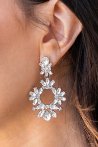 Paparazzi Accessories ❋Leave them Speechless - White Post Earrings❋ Flat Rate Ship $4.50❋ - Image #2