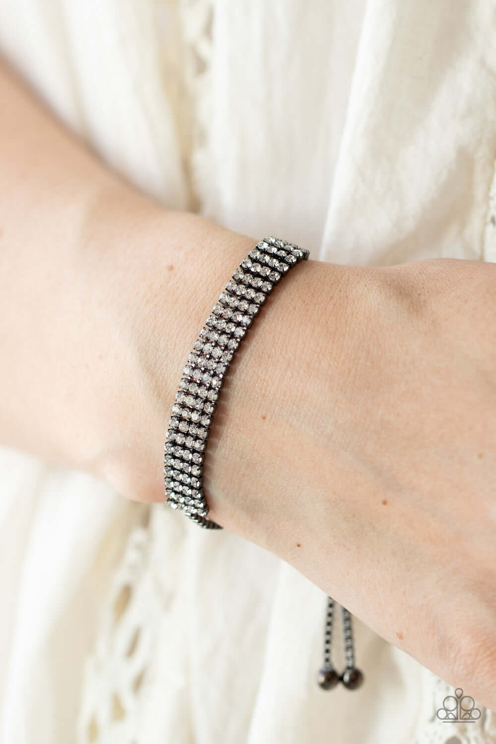 Paparazzi Accessories ❋A DIAMOND a Dozen - Black Bracelet❋ Flat Rate Ship $4.50❋ - Image #2