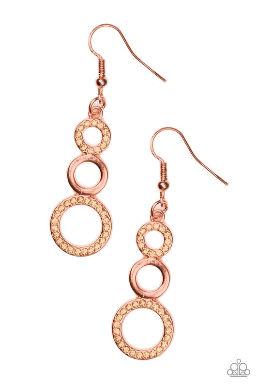 brought✽to✽you✽by✽blingflingbykat✽bubble-bustle-copper-earrings✽paparazzi-accessories