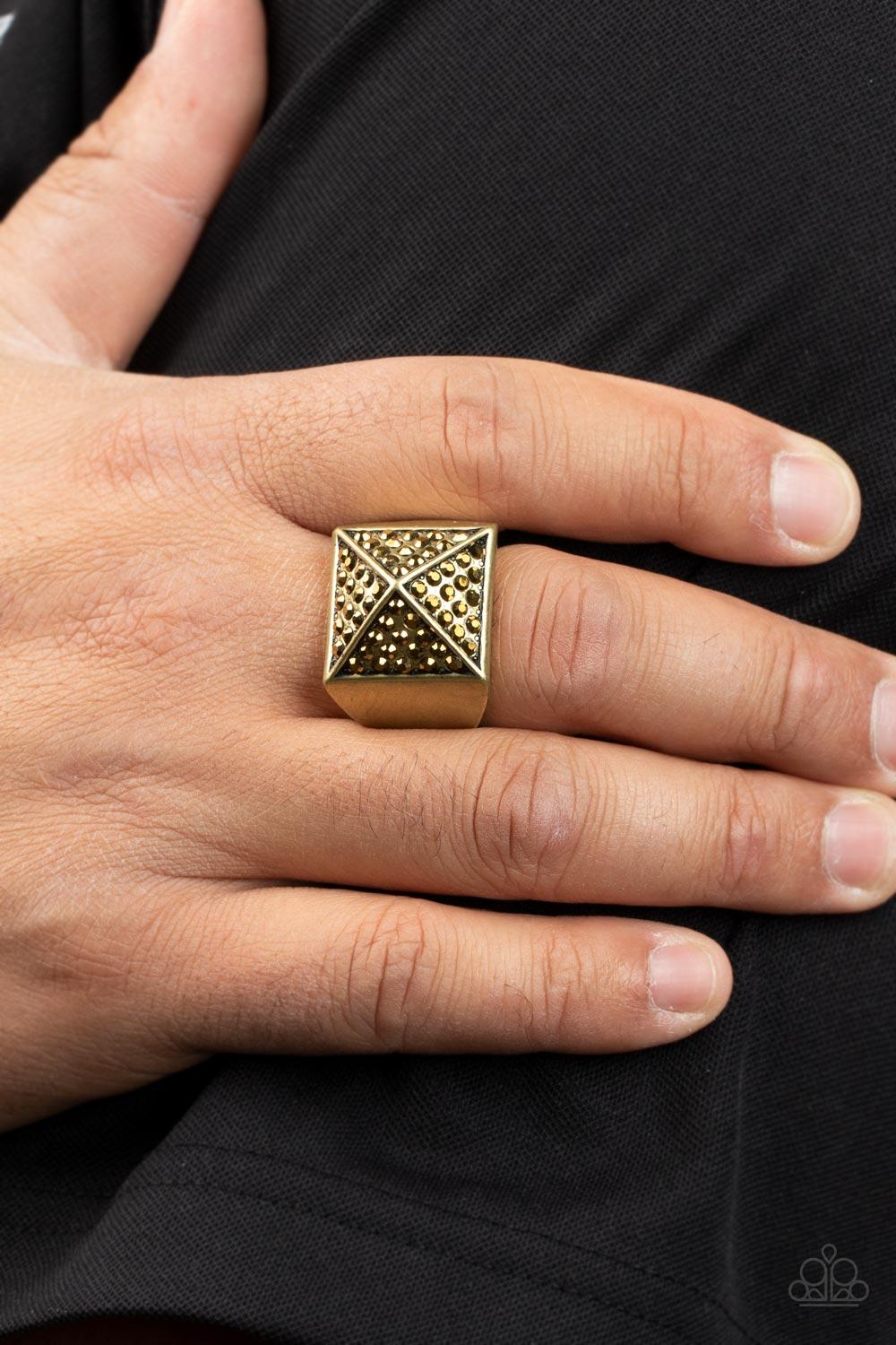 Paparazzi Accessories ❋Pyramidal Powerhouse - Brass Ring❋ Flat Rate Ship $4.50❋ - Image #2