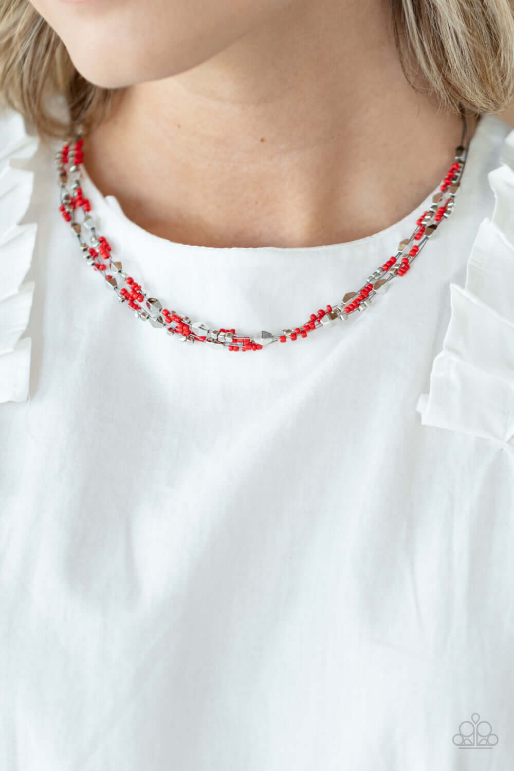 Paparazzi Accessories ❋Explore Every Angle - Red Necklace❋ Flat Rate Ship $4.50❋ - Image #2