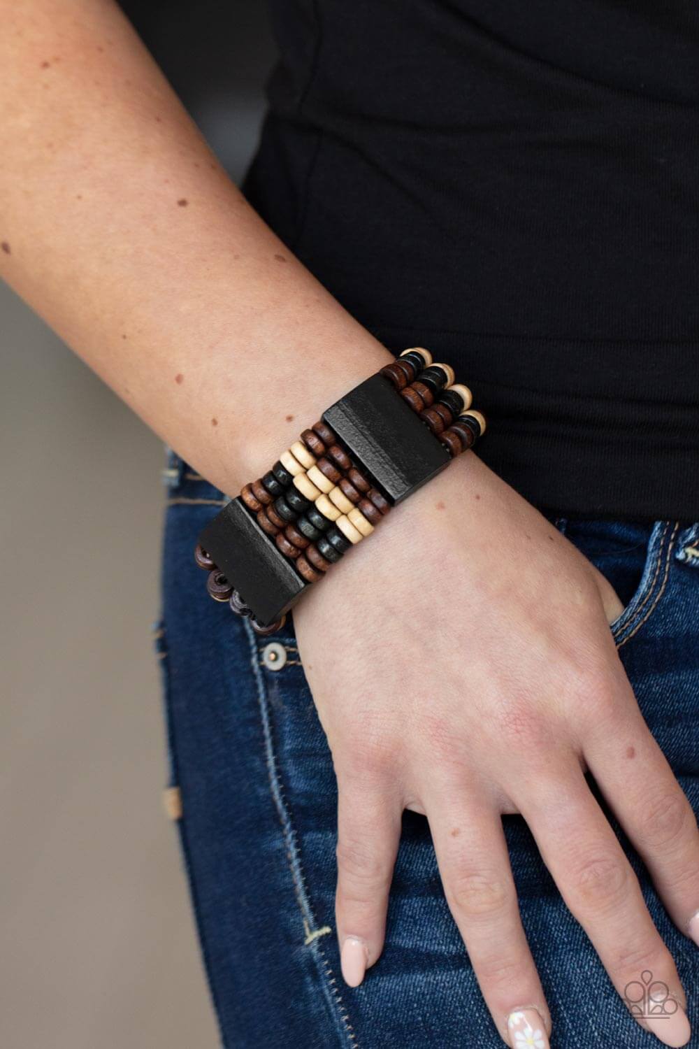Paparazzi Accessories ❋Aruba Attire - Black Bracelet❋ Flat Rate Ship $4.50❋ - Image #2
