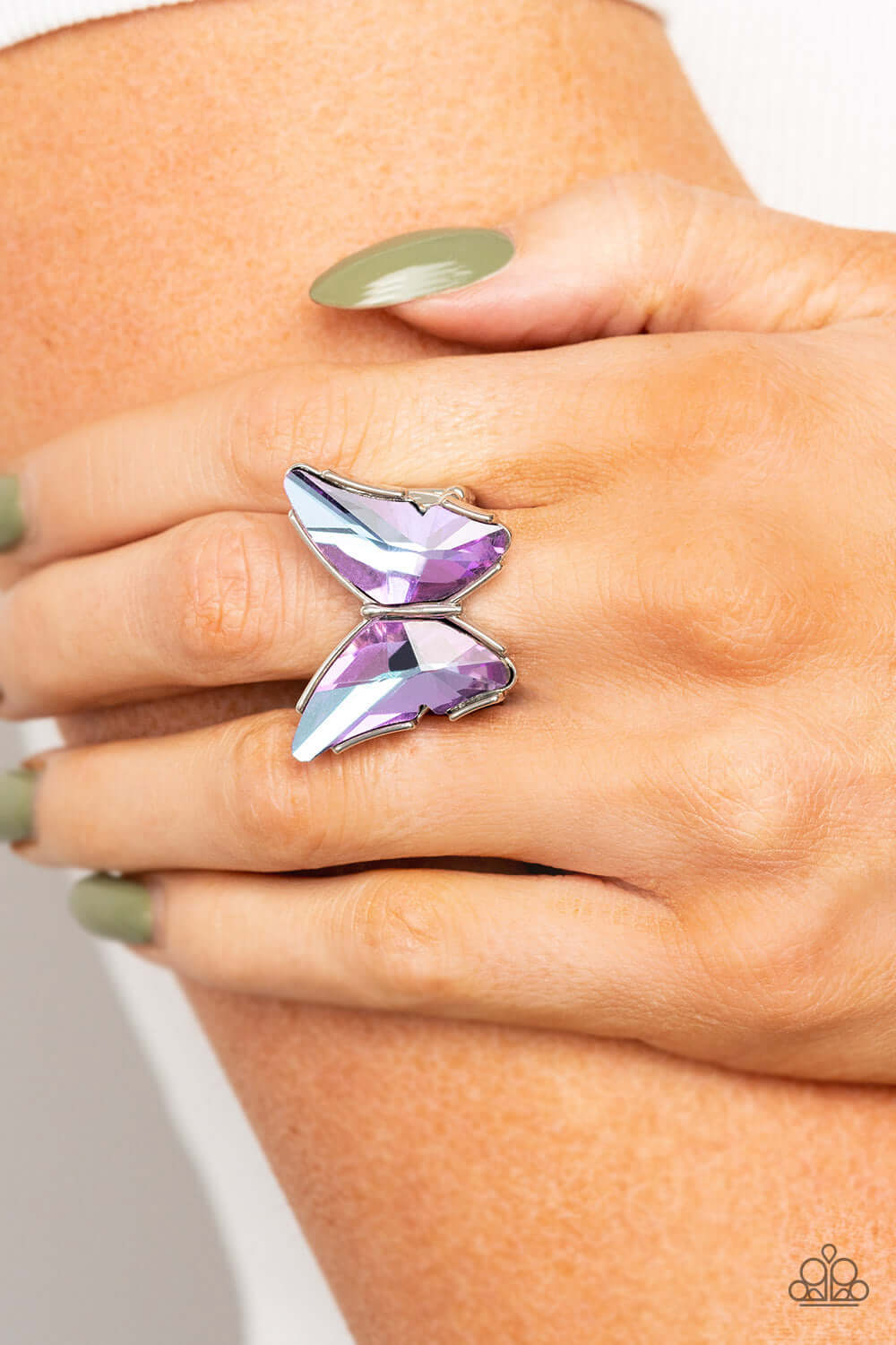 Paparazzi Accessories ❋Fluorescent Flutter - Purple Ring❋ Flat Rate Ship $4.50❋ - Image #2