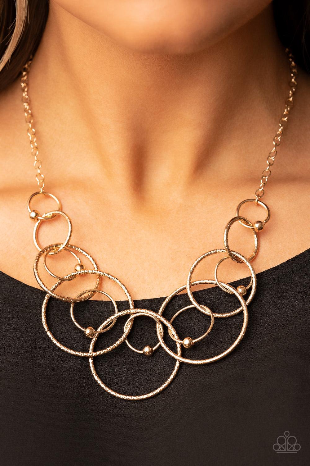 Paparazzi Accessories ❋Encircled in Elegance - Gold Necklace❋ Flat Rate Ship $4.50❋ - Image #2