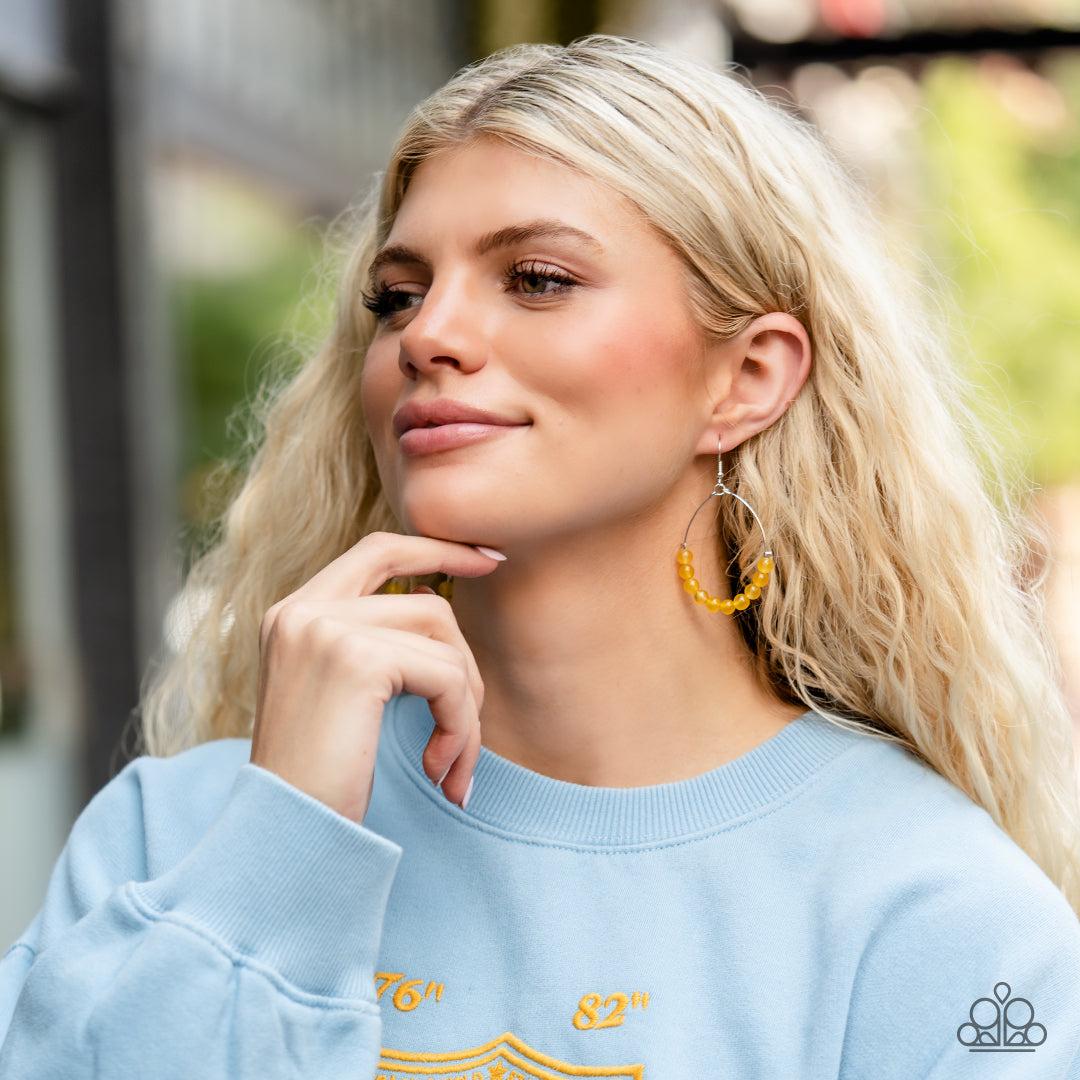 Paparazzi Accessories ❋Catch a Breeze - Yellow Earrings❋ Flat Rate Ship $4.50❋ - Image #3