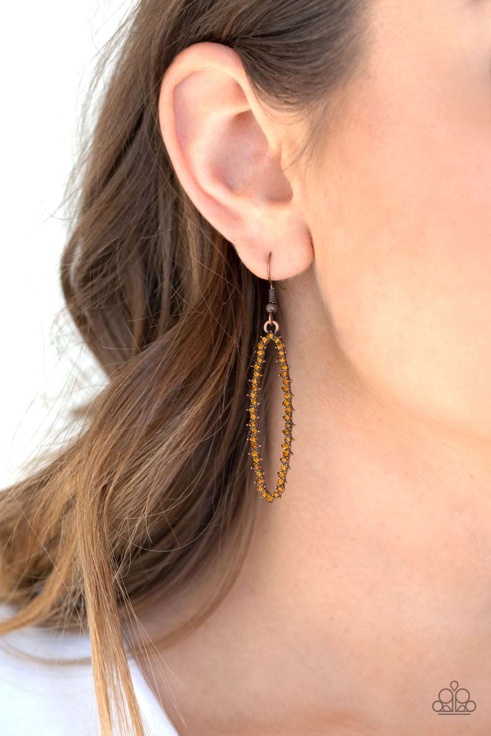 Paparazzi Accessories ✽ A Little GLOW-mance - Copper Earrings✽Flat Rate Ship $4.50✽