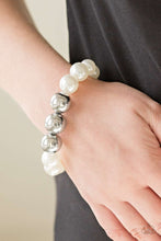 Load image into Gallery viewer, Paparazzi Accessories ✽ All Dressed UPTOWN - White Bracelet✽Flat Rate Ship $4.50✽

