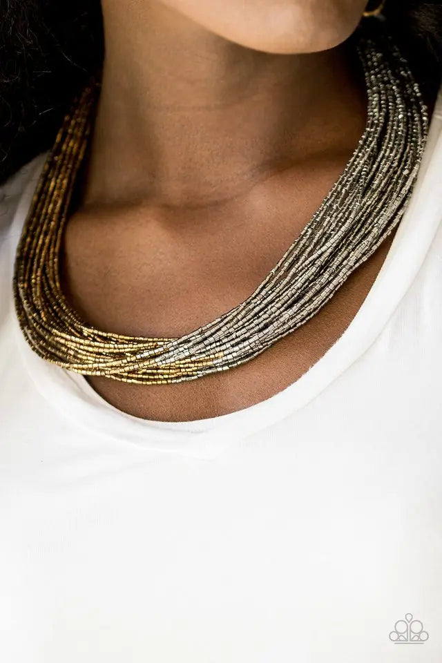 Paparazzi Accessories ❋Flashy Fashion - Brass Necklace❋ Flat Rate Ship $4.50❋ - Image #2