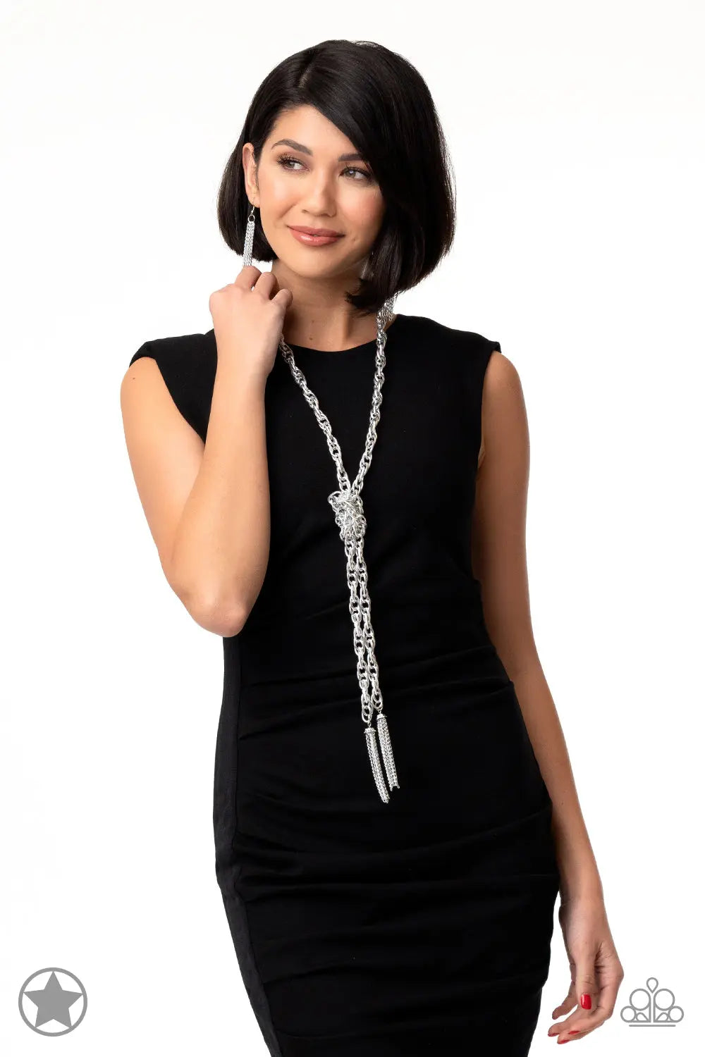 Paparazzi Accessories ✽SCARFed for Attention - Silver Necklace✽Flat Rate Ship $4.50✽ - Image #4