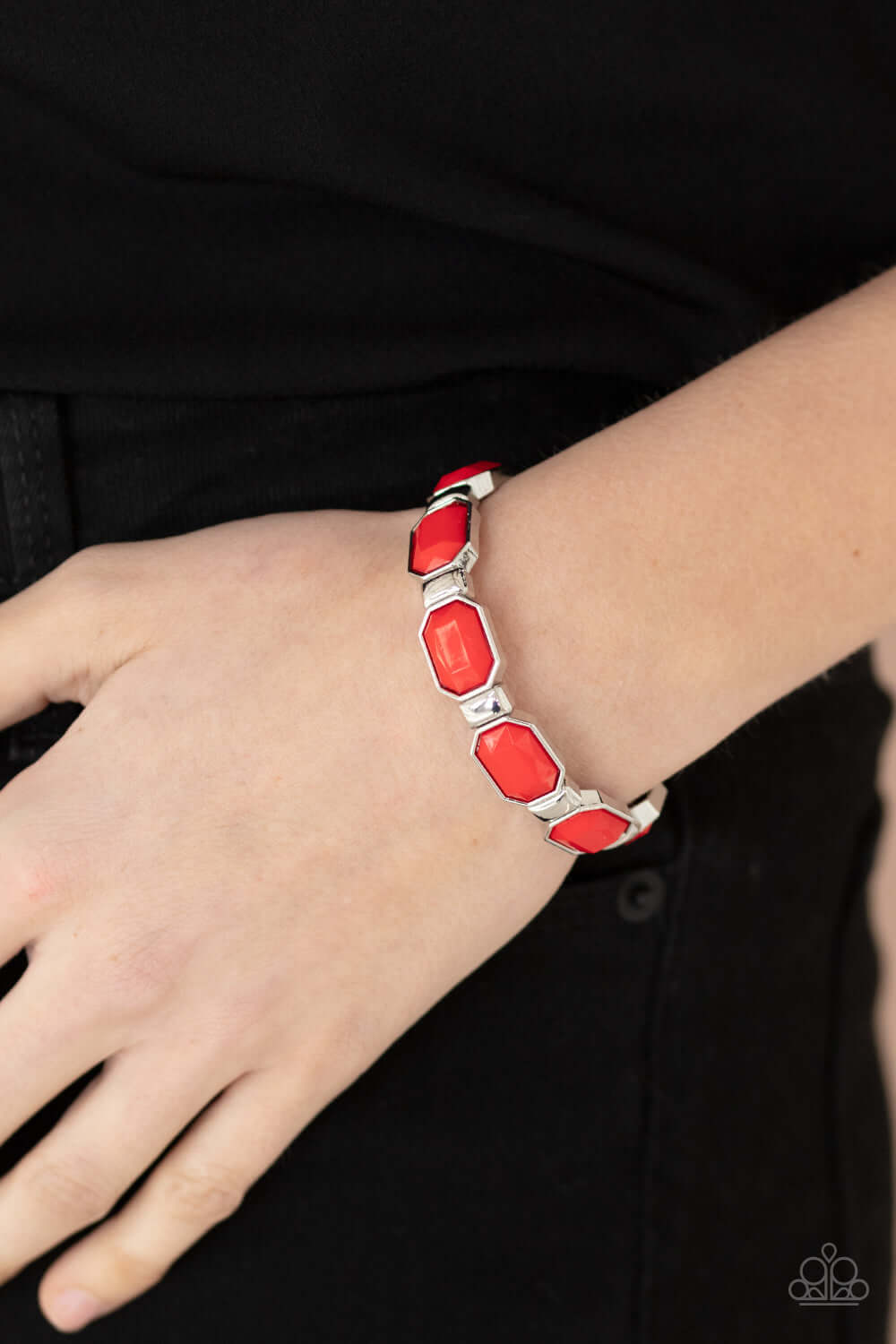 Paparazzi Accessories ❋Fashion Fable - Red Bracelet❋ Flat Rate Ship $4.50❋ - Image #2