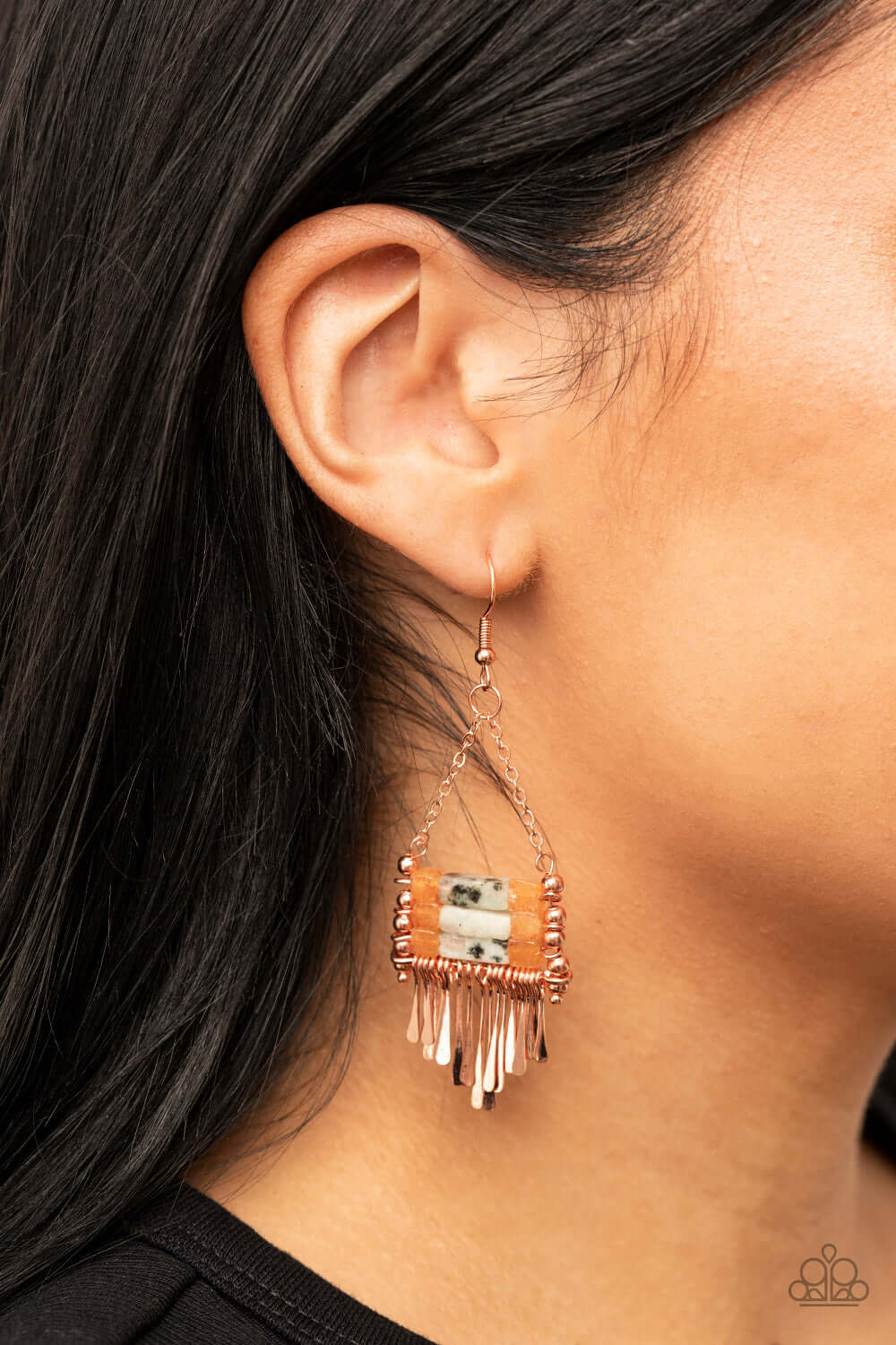 Paparazzi Accessories ❋Riverbed Bounty - Copper Earrings❋ Flat Rate Ship $4.50❋ - Image #2