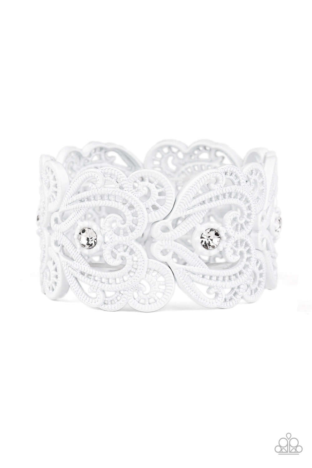 brought✽to✽you✽by✽blingflingbykatvintage-romance-white-bracelet✽paparazzi-accessories