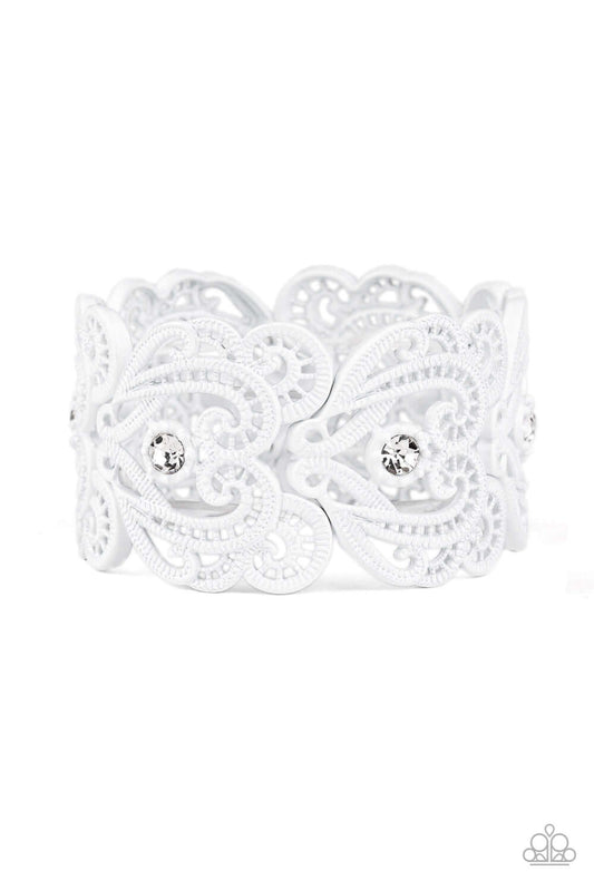 brought✽to✽you✽by✽blingflingbykatvintage-romance-white-bracelet✽paparazzi-accessories