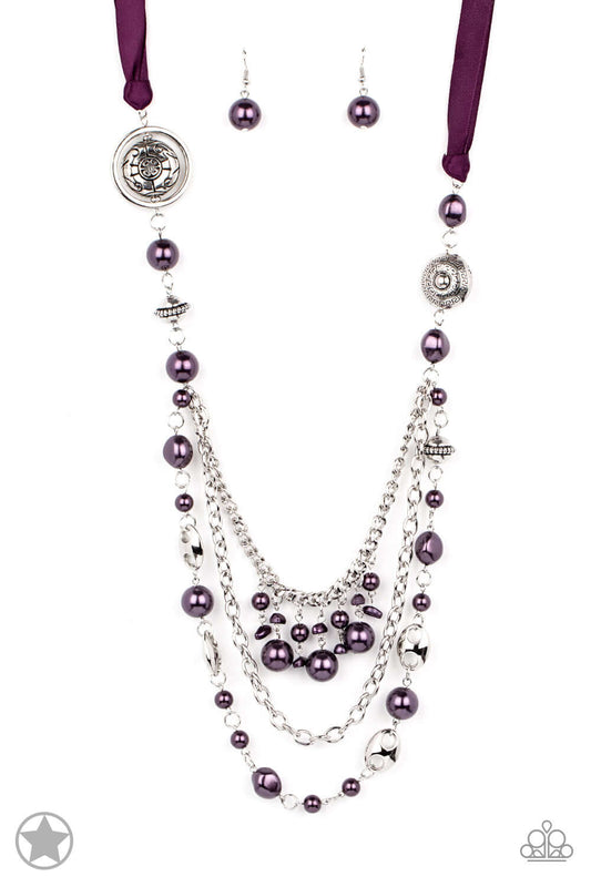 brought✽to✽you✽by✽blingflingbykat✽purple-ribbon-with-purple-pearls-blockbuster-✽paparazzi-accessories
